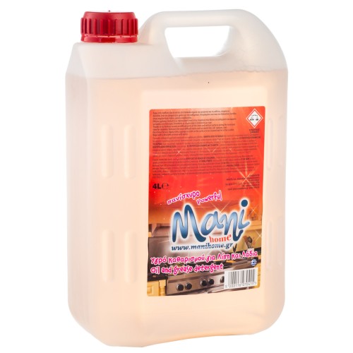 Υγρό καθαρισμού για Λίπη και Λάδια 4L MANI (5042) Υγρό καθαρισμού για Λίπη και Λάδια 4L MANI (5042)